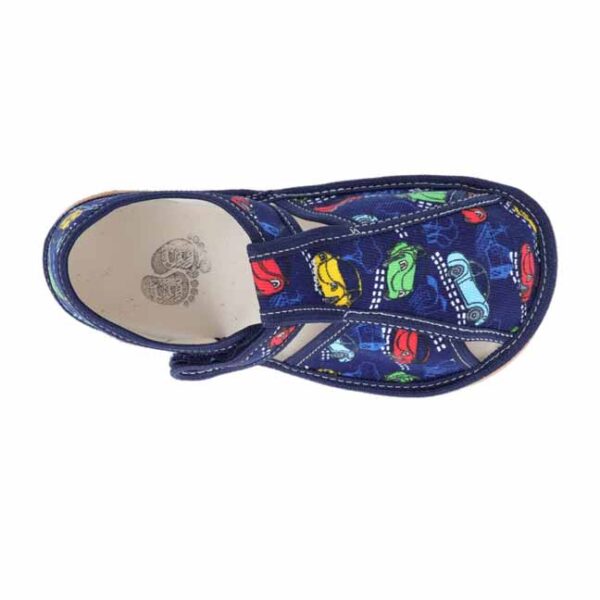 Baby Bare Shoes Navy Cars