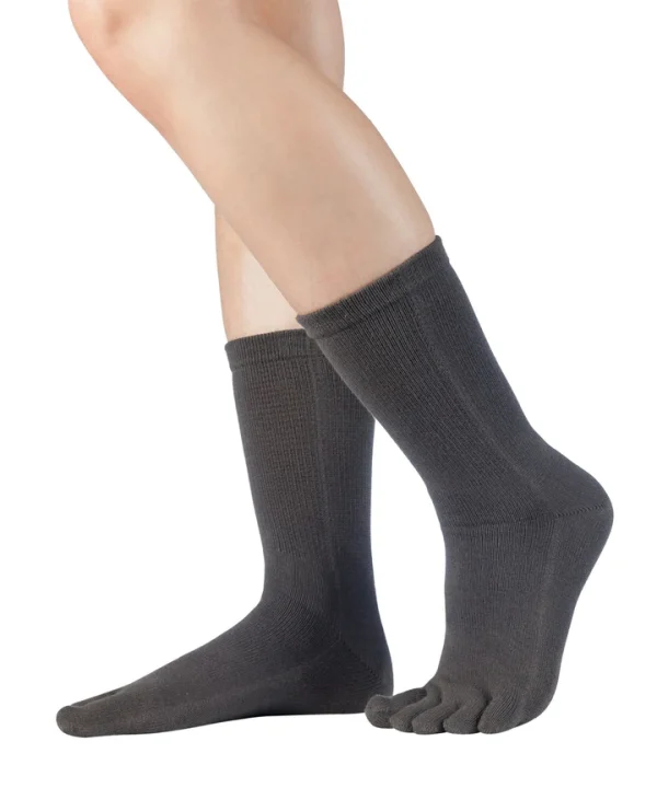 Knitido Essentials Largo gris calcetines 5 dedos