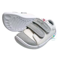 Bar3foot sneakers white grey barefoot shoes for kids