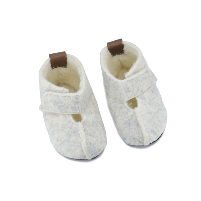 Omaking - Kaku - zapatillas de casa barefoot de lana - gris claro