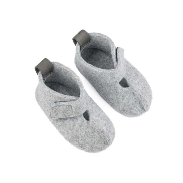 OmaKing zapatillas casa fieltro gris slippers barefoot