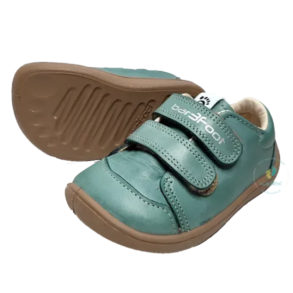 Bar3foot Sneakers Mint Leather Respectful sports footwear children's barefoot shoes