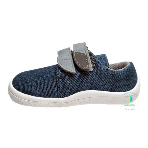 Beda Barefoot Sneakers Denim sapatilhas barefoot infantis